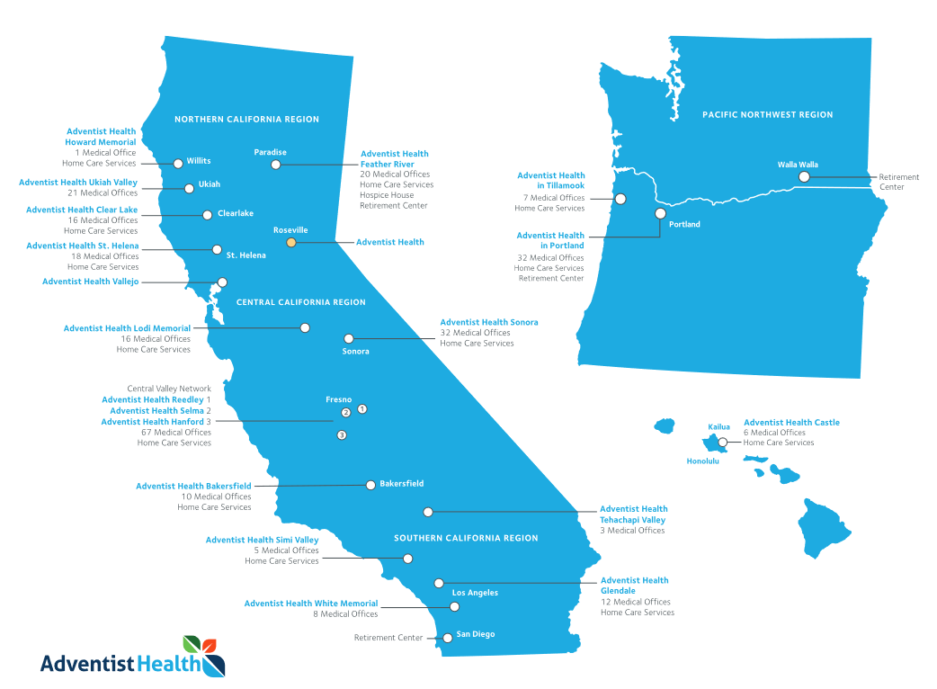 Adventist Health Facility Map